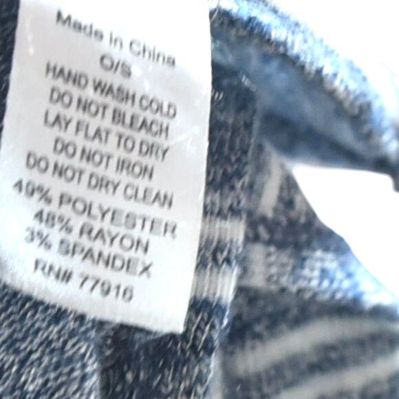 Saturday Sunday Blue Striped Drape Cardigan O/S Cozy Layering Soft Casual Knit - Picture 4 of 7